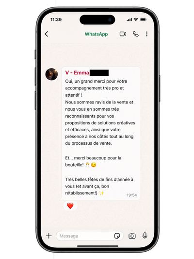 Message WhatsApp — Emma