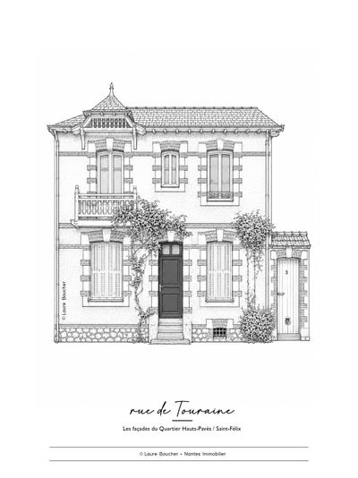 Façade rue de Touraine, Saint-Pasquier, Nantes