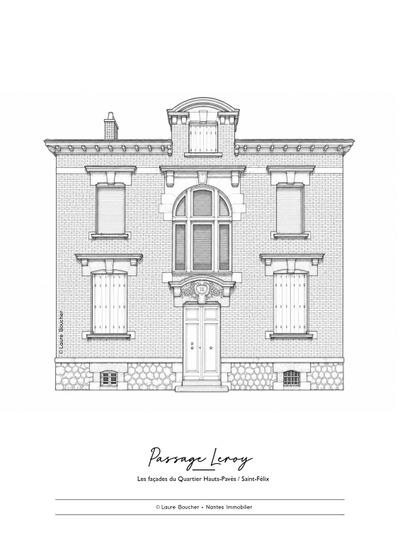 Façade passage Leroy, Montselet, Nantes