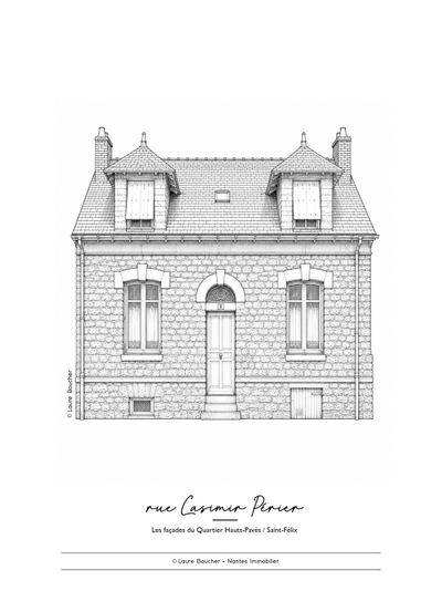 Façade rue Casimir Périer, Saint-Pasquier, Nantes