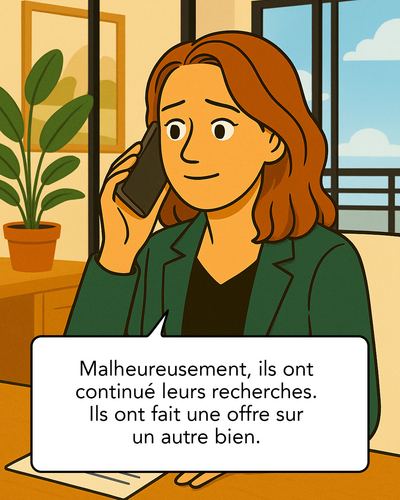 L'agent rappelle que la première offre est souvent portée par la dynamique du lancement, un moment précieux qui ne se reproduit pas