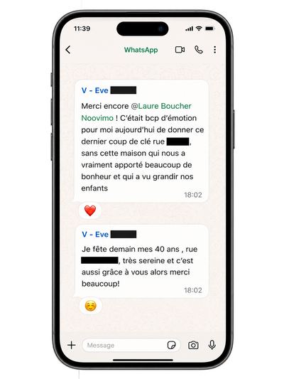 Message WhatsApp — Eve