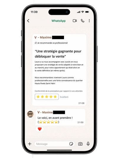 Message WhatsApp — Marc