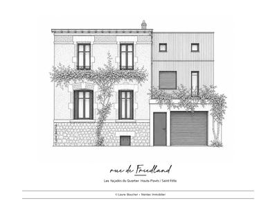 Façade rue de Friedland, Hauts-Pavés, Nantes